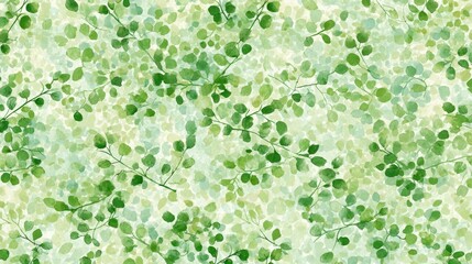 Fototapeta premium Delicate green leaves and branches pattern.