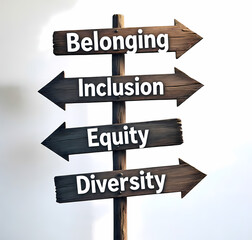 Belonging, Inclusion, Equity, and Diversity Direction Signpost

