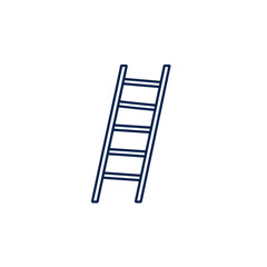 A blue ladder for climbing isolated on transparent background