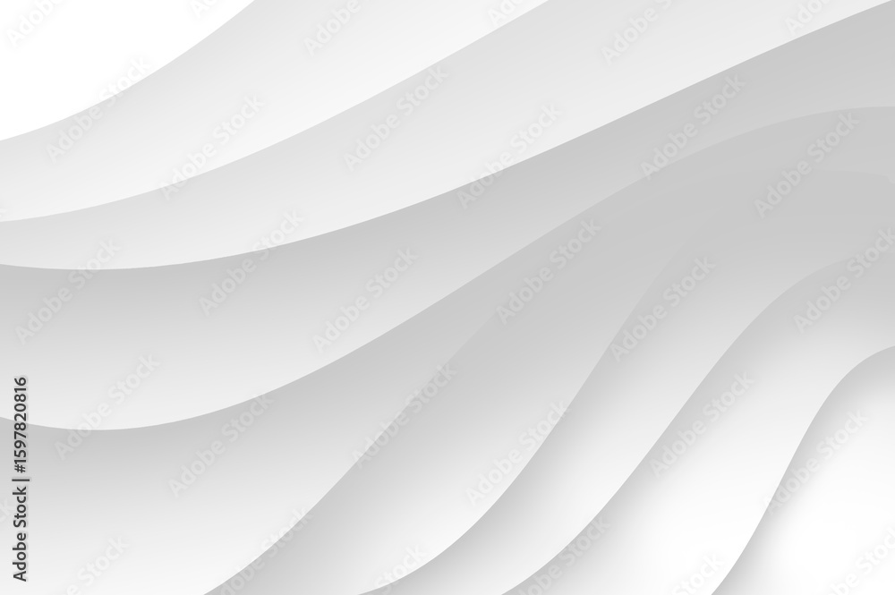 Poster waves white texture white wave background. white abstract wavy background minimal soft layered paper