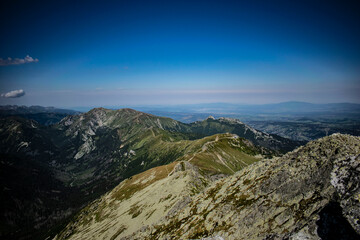 mountain peaks of the Polish Tatra Mountains