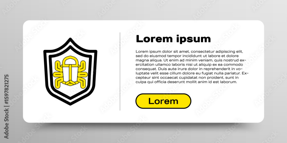 Poster Line System bug concept icon isolated on white background. Code bug concept. Bug in the system. Bug searching. Colorful outline concept. Vector