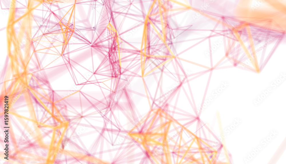 Poster abstract background image featuring pink and orange interconnected lines, ideal for technology or ne
