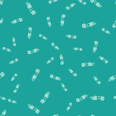 Green Prosthesis hand icon isolated seamless pattern on green background. Futuristic concept of bionic arm, robotic mechanical hand. Vector