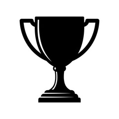 Classic Trophy Cup Silhouette - Vector Victory and Achievement Icon