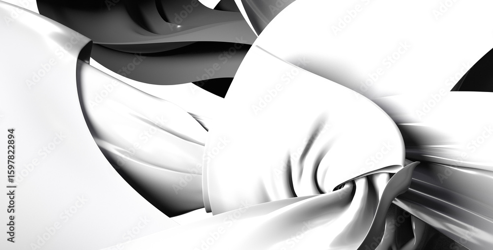 Poster high-resolution image of abstract flowing fabric. perfect for backgrounds, design, and texture proje