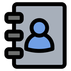 Contact Book Icon Element For Design