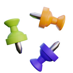 set of colored pins