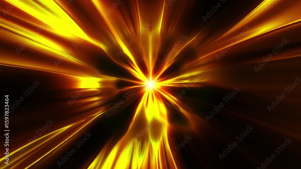 Aufkleber in the center, there is a bright, glowing source from which rays extend in orange and yellow hues. t