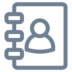 Contact Book Icon Element For Design