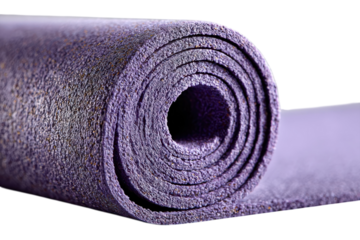 Purple Exercise Mat Comfort Roll Yoga Pilates Fitness Gear Gym Equipment Wellness Studio Product