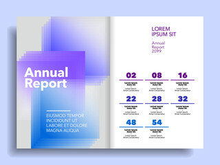기하학적이고 모던한 목차와 도비라 디자인, 브로셔, 연차보고서, 리플렛, 전단지 - Modern brochure design for brochures, annual reports, flyers, and business presentations