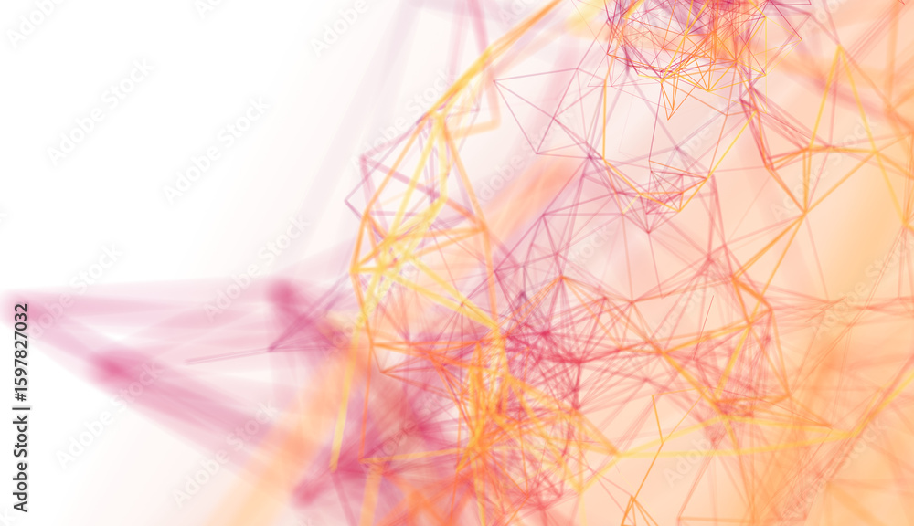 Poster beautiful abstract background image featuring pink and orange network connections. perfect for techn