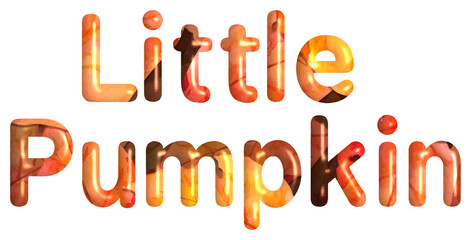 Little Pumpkin 3D Text in Cute Autumn Color Font