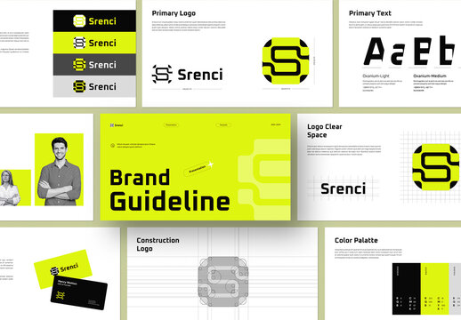 Modern Brand Guideline Presentation Template for Corporate Identity