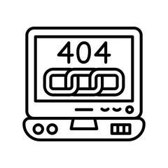 Online Broken Link Linear Style Icon