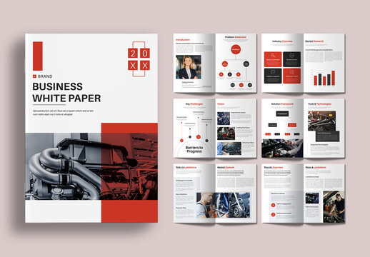 Modern Corporate Business Report Whitepaper Template Design