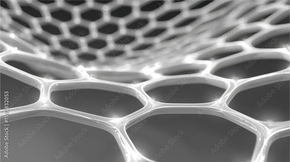 Poster honeycomb structure with precision cut cells contributing to lightweight and strength properties, us