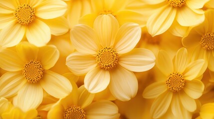 Vibrant yellow flower background setting a standard in nature photography