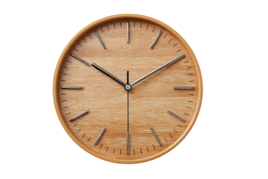 Elegant Wooden Clock Timepiece Modern Design Minimalist Style Accurate Timekeeping Interior Decor