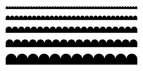 Scalloped edge frame icon set