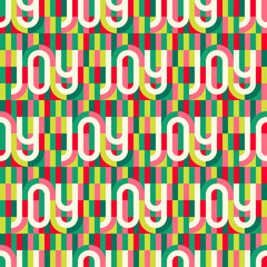 Geometric typography with red and green rectangular pattern design for christmas and new year background.