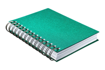 Emerald Notebook Stationery Spiral Bound Blank Pages Book Binding Agenda Teal Green Stationary
