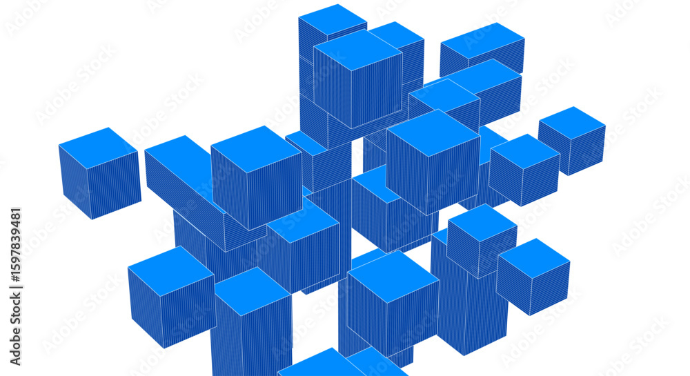 Poster abstract modular architecture 3d rendering	
