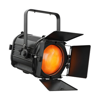 Black Metal Stage Lighting Fixture with Orange Light