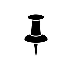 Silhouette of a single pushpin