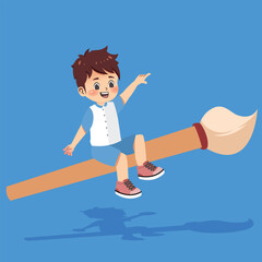 School Kids Doing Daily Activities