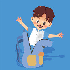 School Kids Doing Daily Activities