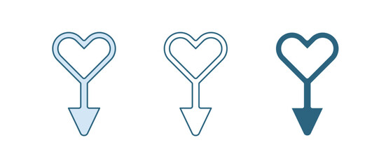 Blue Female gender symbol icon isolated on white background. Venus symbol. The symbol for a female organism or woman. Vector © Vadim