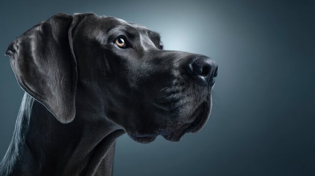 Dog portrait closeup profile