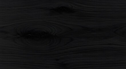 Black Wood Grain Background with Visible Knots and Natural Lines &ndash; Elegant Textured Surface for Design, Interior, and Creative Projects