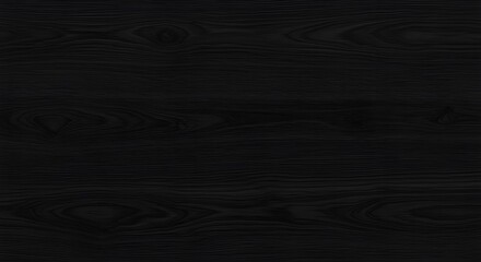 Black Wood Grain Background with Visible Knots and Natural Lines &ndash; Elegant Textured Surface for Design, Interior, and Creative Projects