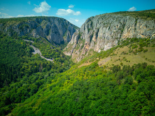Turda Gorge a natural reserve south-east of Cluj-Napoca in Transylvania, Romania.
