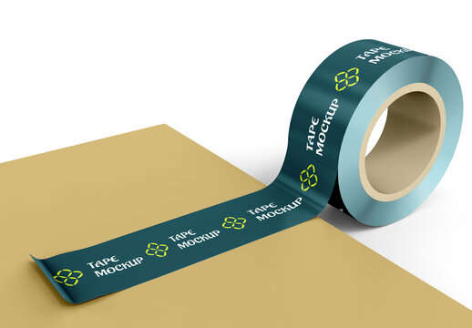 Adhesive Tape Roll Mockup