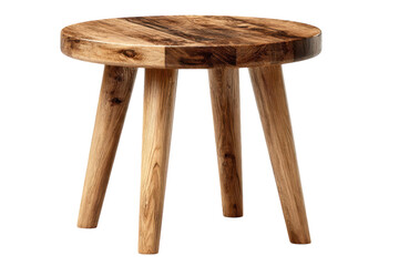 Wooden Stool with Three Legs Artistry Rustic Charm and Functional Design with Wood Grain Details