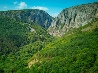 Naklejka premium Turda Gorge a natural reserve south-east of Cluj-Napoca in Transylvania, Romania.