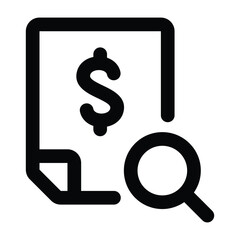Simple Audit outline icon. The icon can be used for websites, print templates, presentation templates, illustrations, etc