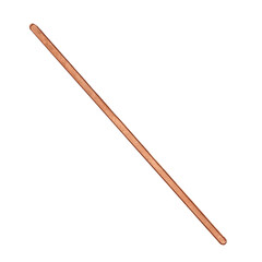 A simple wooden stick. Watercolor illustration of a natural rustic element. Fits cozy cabin scenes or handmade crafts. Great for DIY compositions, postcards, stickers, and Christmas decorations.