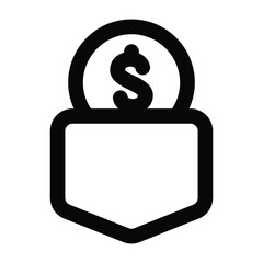 Simple Corruption outline icon. The icon can be used for websites, print templates, presentation templates, illustrations, etc