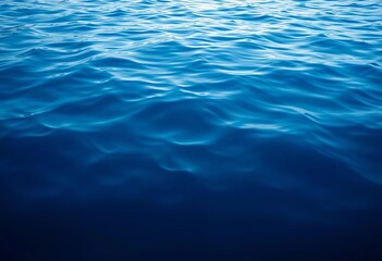 Fototapeta premium Subtle ripples and shifting shades of deep blue, creating a textured underwater seascape, nature, serene