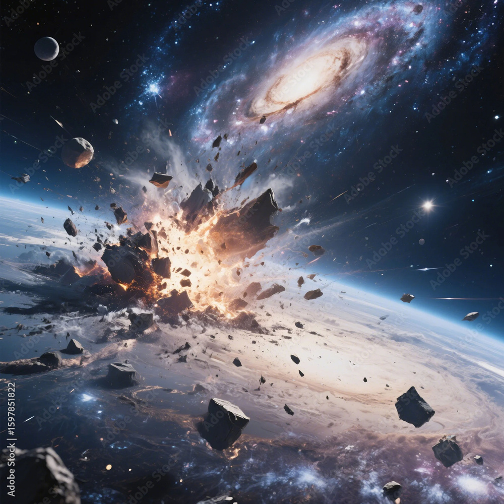 Wall mural planet in space
