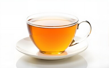 Closeup of tea set on white background. High quality