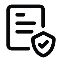Simple Policy outline icon. The icon can be used for websites, print templates, presentation templates, illustrations, etc