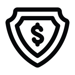 Simple Protection outline icon. The icon can be used for websites, print templates, presentation templates, illustrations, etc