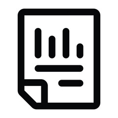 Simple Report outline icon. The icon can be used for websites, print templates, presentation templates, illustrations, etc