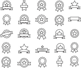 Editable Badge Icons Vector